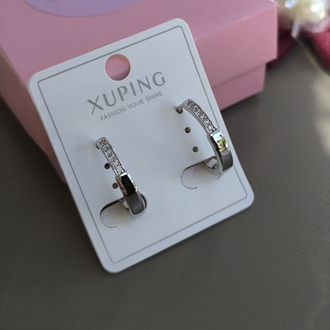 XUPİNG TAŞLI OVAL HALKA KÜPE
