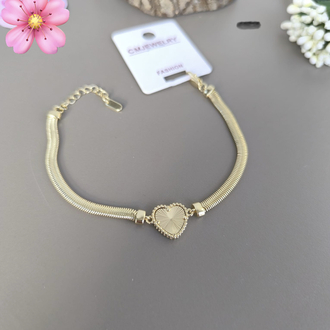 VİP SERİ 14K YALDIZLI KALP MODEL BİLEKLİK