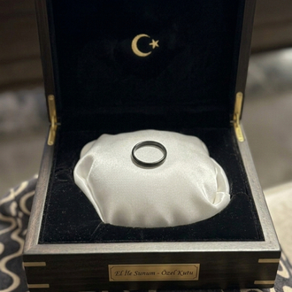 ÇELİK SİYAH İNCE MODEL YÜZÜK