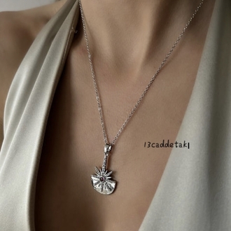 ÇELİK KUTUP YILDIZI MODEL KALKAN KOLYE