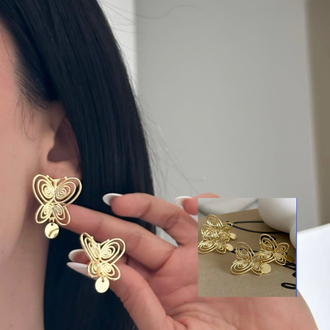 14K FİSUN KELEBEK KÜPE