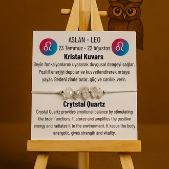 Aslan Burcu Doğal Kırıktaş Bilekliği
