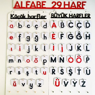 Türkçe Alfabe Seti – 29 Harf (Büyük/Küçük)