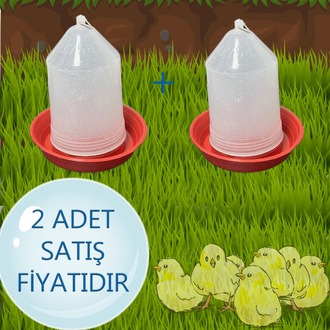2'li Paket: Dökülmeye Son! Pratik Otomatik Suluk veya Yemlik (0.75 LT)
