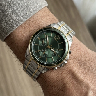 Axis - Silver / Gold Yeşil Kadran Saat