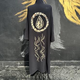 Hand-painted Noir Doré Kimono