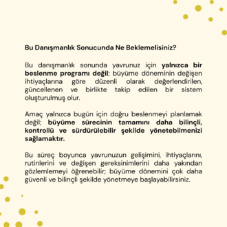 Yavru Gelişim ve Beslenme Danışmanlığı