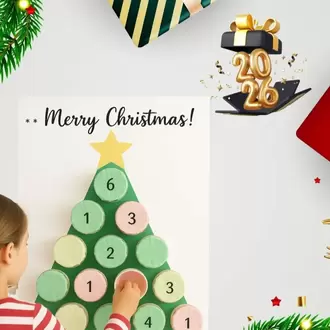 Yeni Yıla Geri Sayım Noel Ağacı Etkinliği (PDF) | 6 Günlük Görev Kartları