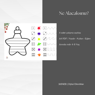 Yeni Yıl Çizgi Çalışmaları | 4–8 Yaş İçin Eğlenceli ve Ekransız Etkinlik PDF’i