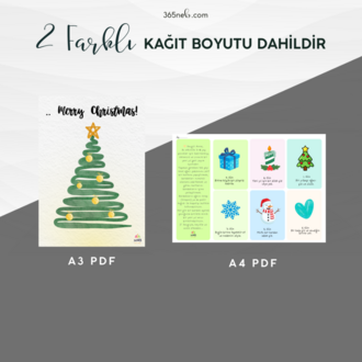 Yeni Yıla Geri Sayım Noel Ağacı Etkinliği (PDF) | 6 Günlük Görev Kartları