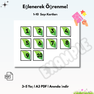 Tırtıl Temalı Oyun Hamuru Sayma Matı | 1–12 Sayılar | Okul Öncesi PDF Etkinlik