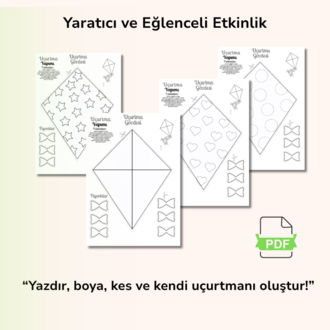 Kendi Uçurtmanı Tasarla | A4 Yazdırılabilir PDF Etkinlik Seti