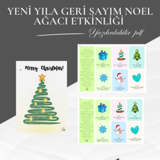 Yeni Yıla Geri Sayım Noel Ağacı Etkinliği (PDF) | 6 Günlük Görev Kartları