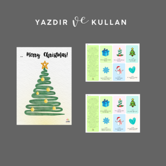Yeni Yıla Geri Sayım Noel Ağacı Etkinliği (PDF) | 6 Günlük Görev Kartları