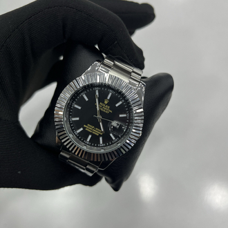 Midnight Black Luxury – Gümüş Çelik Kordon Klasik Erkek Saati
