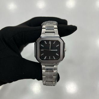 Onyx Square Edition – Fırçalanmış Çelik Modern Erkek Saati