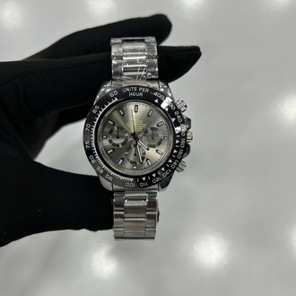 Premium Daytona Serisi Gri Kadran Siyah Bezel Erkek Kol Saati