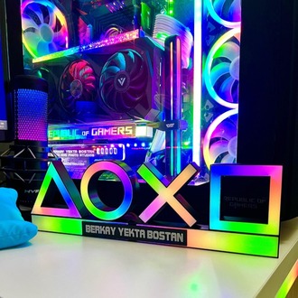 Playstation Icon Kişiye Özel Masaüstü Aydınlatma Aksesuarı
