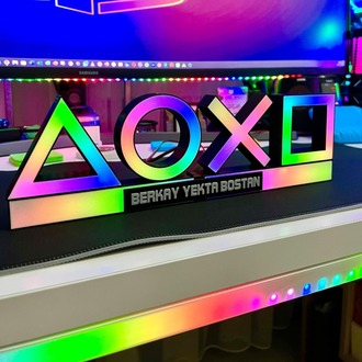 Playstation Icon Kişiye Özel Masaüstü Aydınlatma Aksesuarı