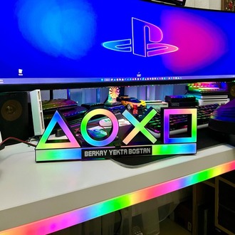 Playstation Icon Kişiye Özel Masaüstü Aydınlatma Aksesuarı