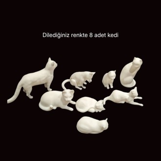 8 Adet Mini Kedi