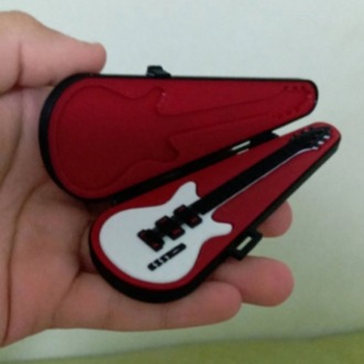 Çantalı Mini Elektro Gitar (dekor)
