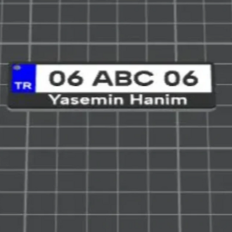 Kişiye Özel Plaka Tasarımlı Anahtarlık – 3D Baskı İsimli Plaka Anahtarlık