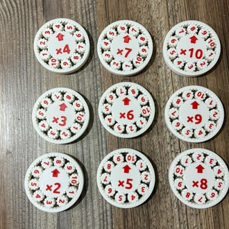 Çift Yüzlü Dişli Çarpışma Ve Bölme Çarkları - Eğitici İlkokul Matematik Materyali 3D