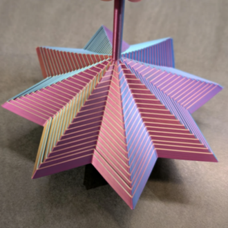 3D Baskı Geometrik Fraktal Stres Yıldızı