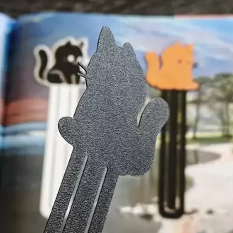 3D Baskı Sevimli Kedi Kitap Ayracı Serisi