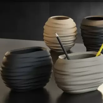 3D Tasarım Minimalist Kalemlik & Vazo