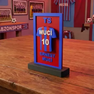 Taraftarın Yıldızı: Kişiye Özel 3D Form ve İsim Plaketi