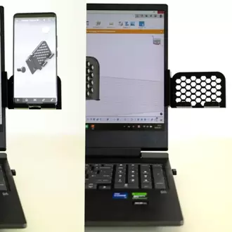 Masaüstü Düzenleyici: Laptop Kenarı Telefon Tutucu