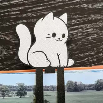 3D Baskı Sevimli Kedi Kitap Ayracı Serisi