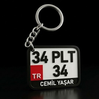 Plaka Motorsiklet Anahtarlık - KIRMIZI