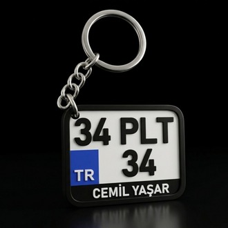 Plaka Motorsiklet Anahtarlık - MAVİ