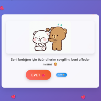 Sevgiliye Özel Barışma Web Sayfası