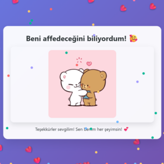Sevgiliye Özel Barışma Web Sayfası
