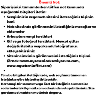 Sevgiliye Özel Barışma Web Sayfası