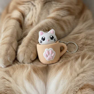 Clicker Kedi Anahtarlık