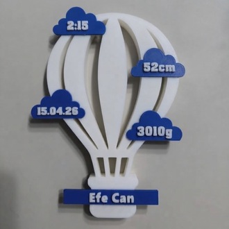 3D bebek hatıra masa dekoru