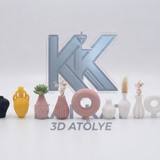 3D mini vazo magnet hediyelik