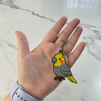 Özelleştirilebilir Sultan Papağanı Anahtarlık | Kuş Severlere Hediye ve Çanta Süsü