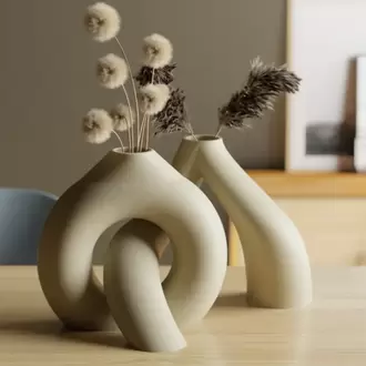 Form & Denge - Modern 3D Dekoratif Vazo