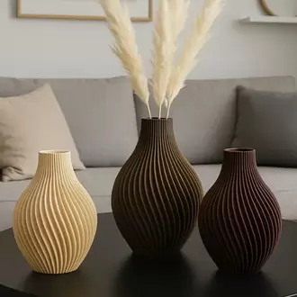 3’lü Modern Renkli Dekoratif Vazo Seti – Doğal Şıklık