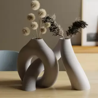 Form & Denge - Modern 3D Dekoratif Vazo