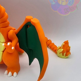 Charizard Dragon 3D Baskı Figür 20cm