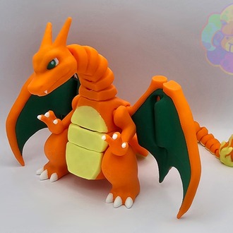 Charizard Dragon 3D Baskı Figür 20cm