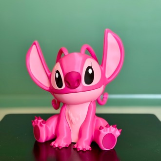 Stitch  Angel 3D Baskı Sabit Figür 10 cm