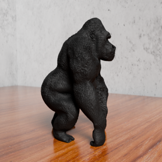 Yüksek Detaylı Goril Figürü 3D Baskı – 13 cm